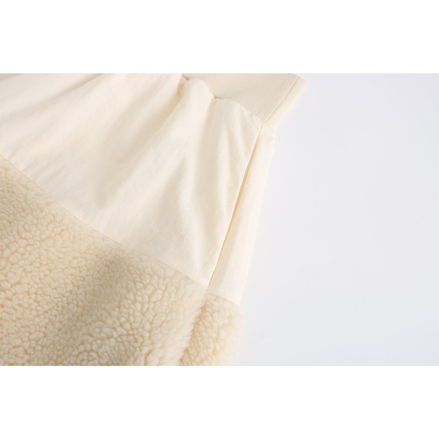 Women Embroidery Sherpa Skirt - Ivory
