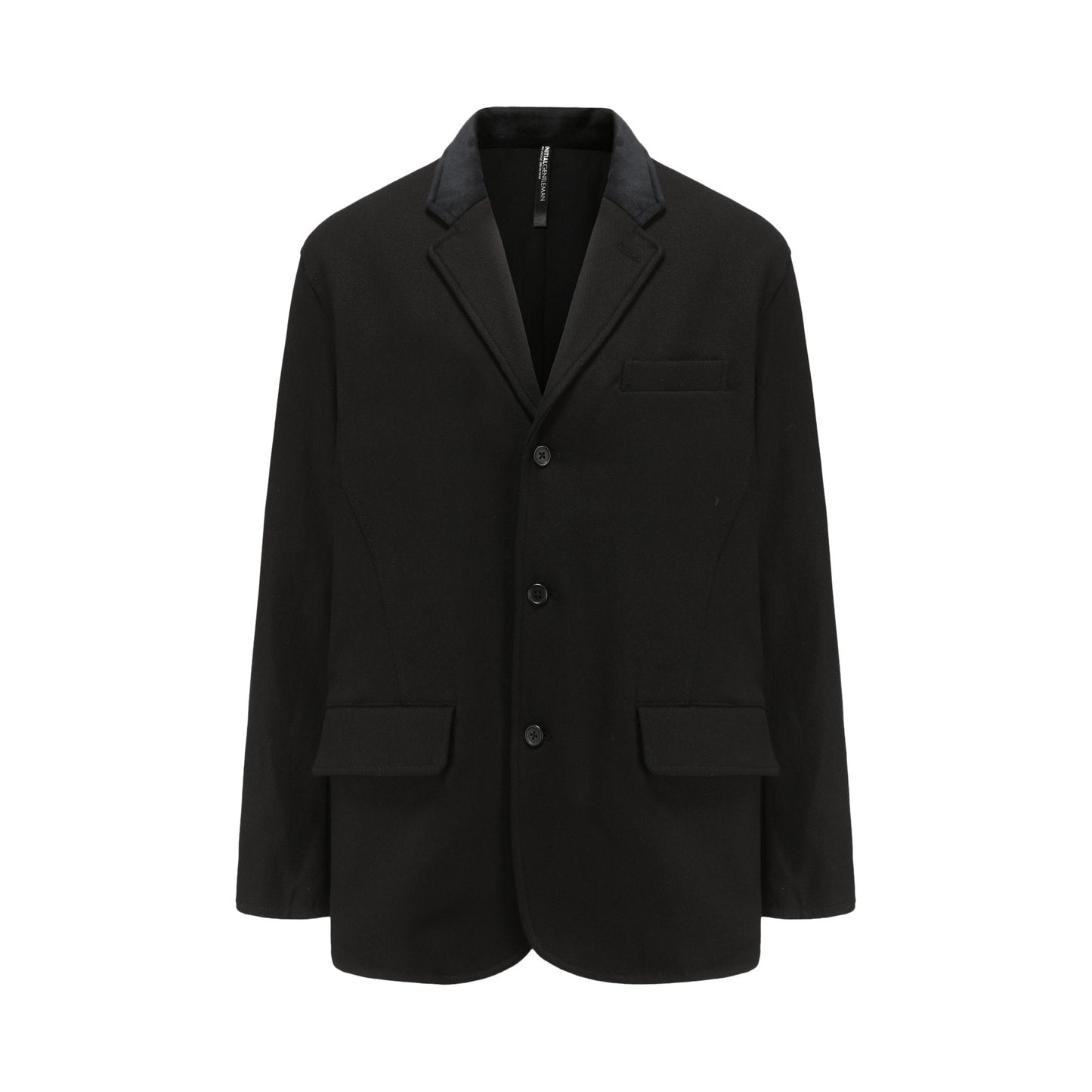 Men Singe Breast Blazer - Black