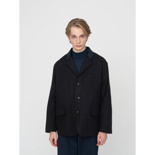 Men Singe Breast Blazer - Black