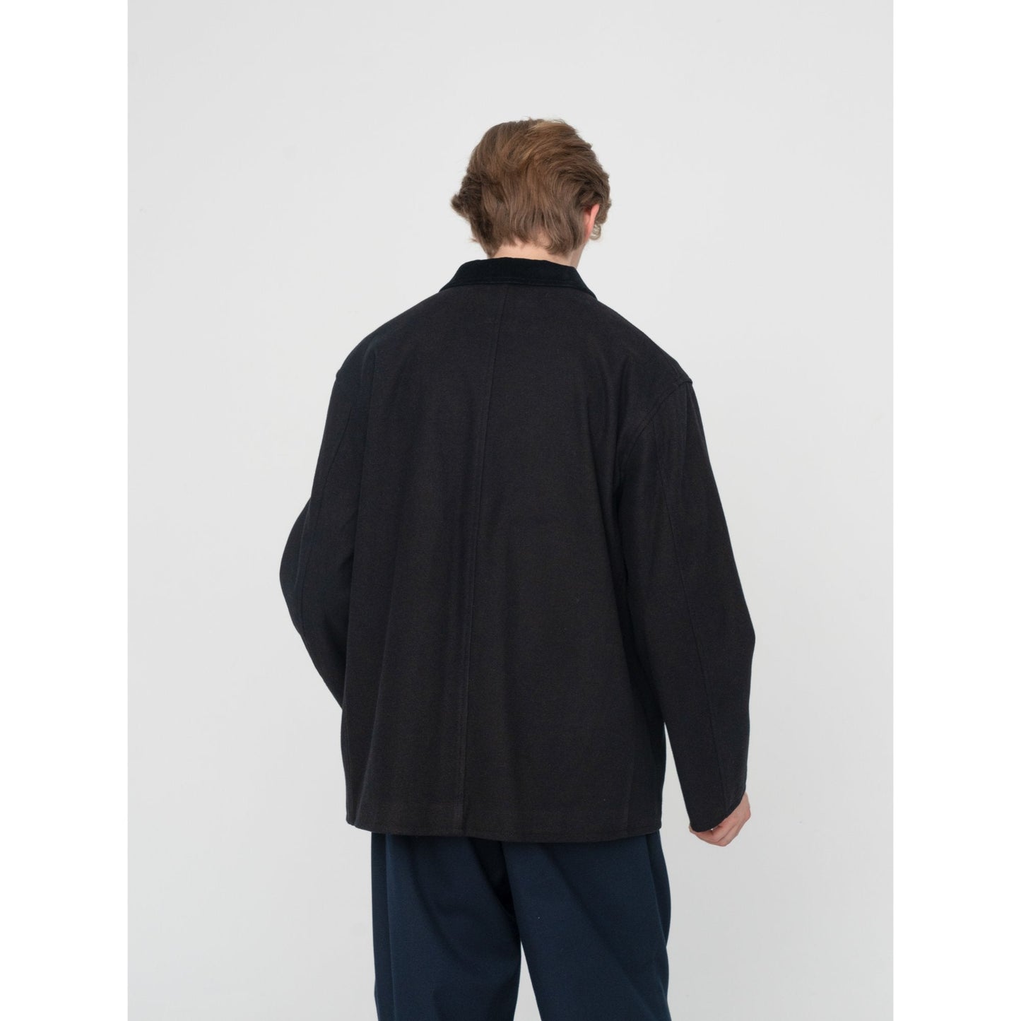Men Singe Breast Blazer - Black
