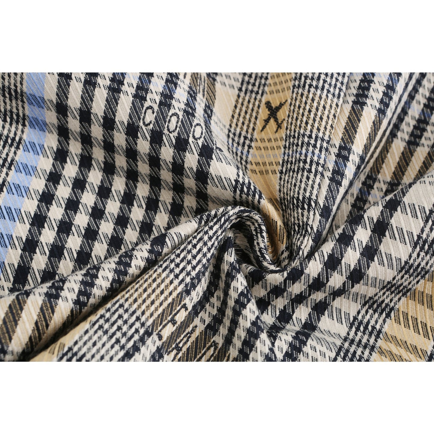 Women Wordings Jacquard Checkers Blazer - Checkered