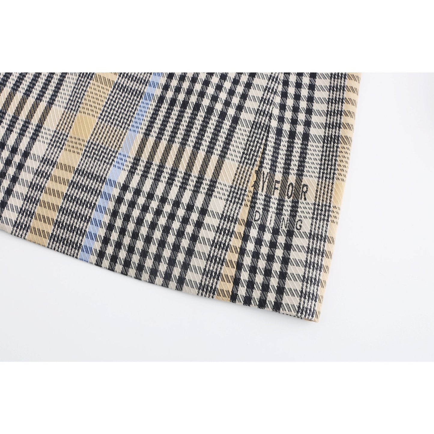 Women Wordings Jacquard Checkers Blazer - Checkered