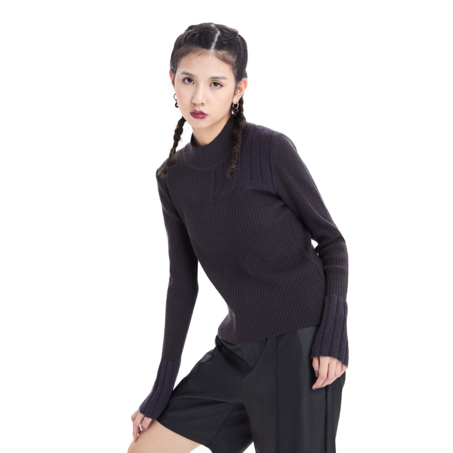 Women Essential Sweater - Charcoal