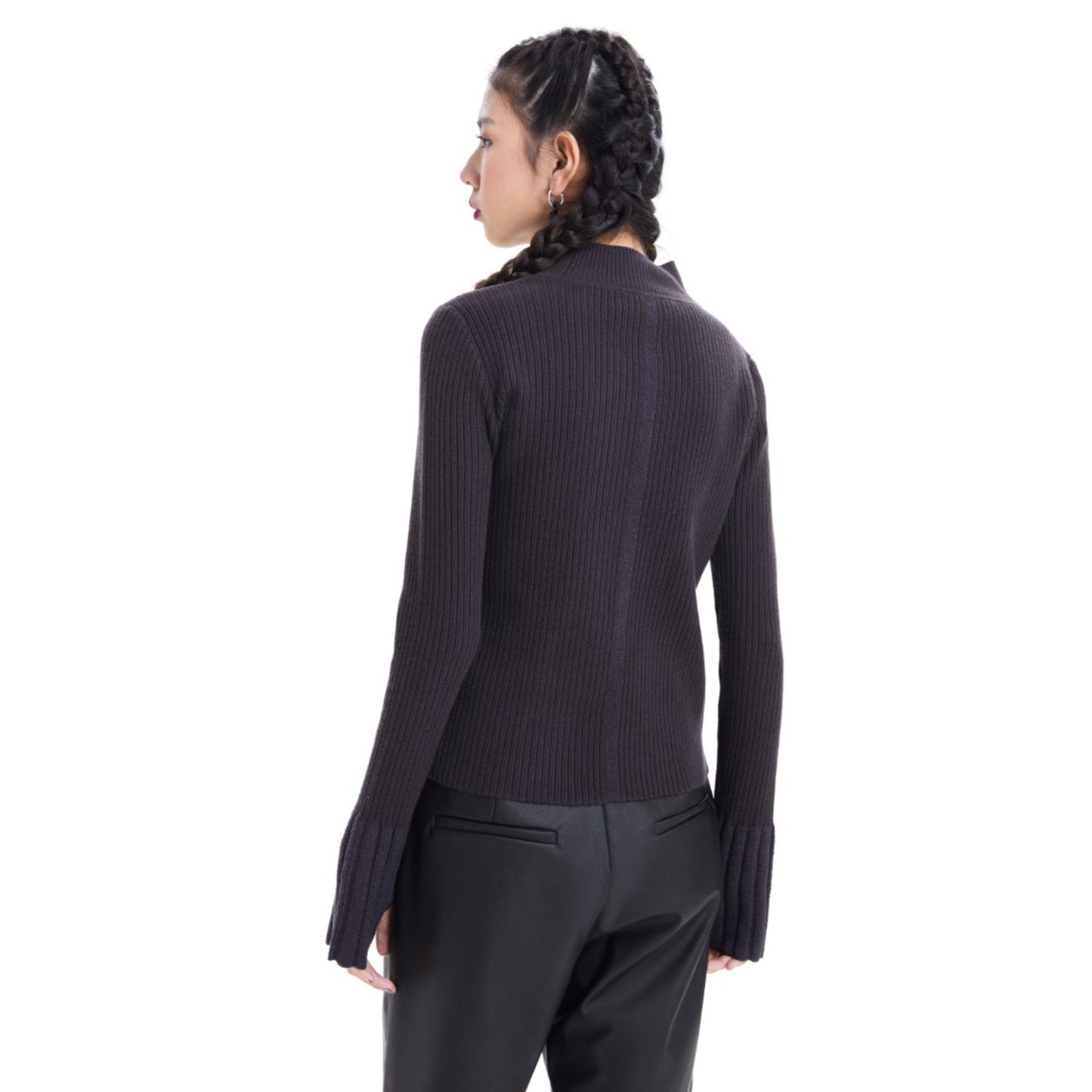 Women Essential Sweater - Charcoal