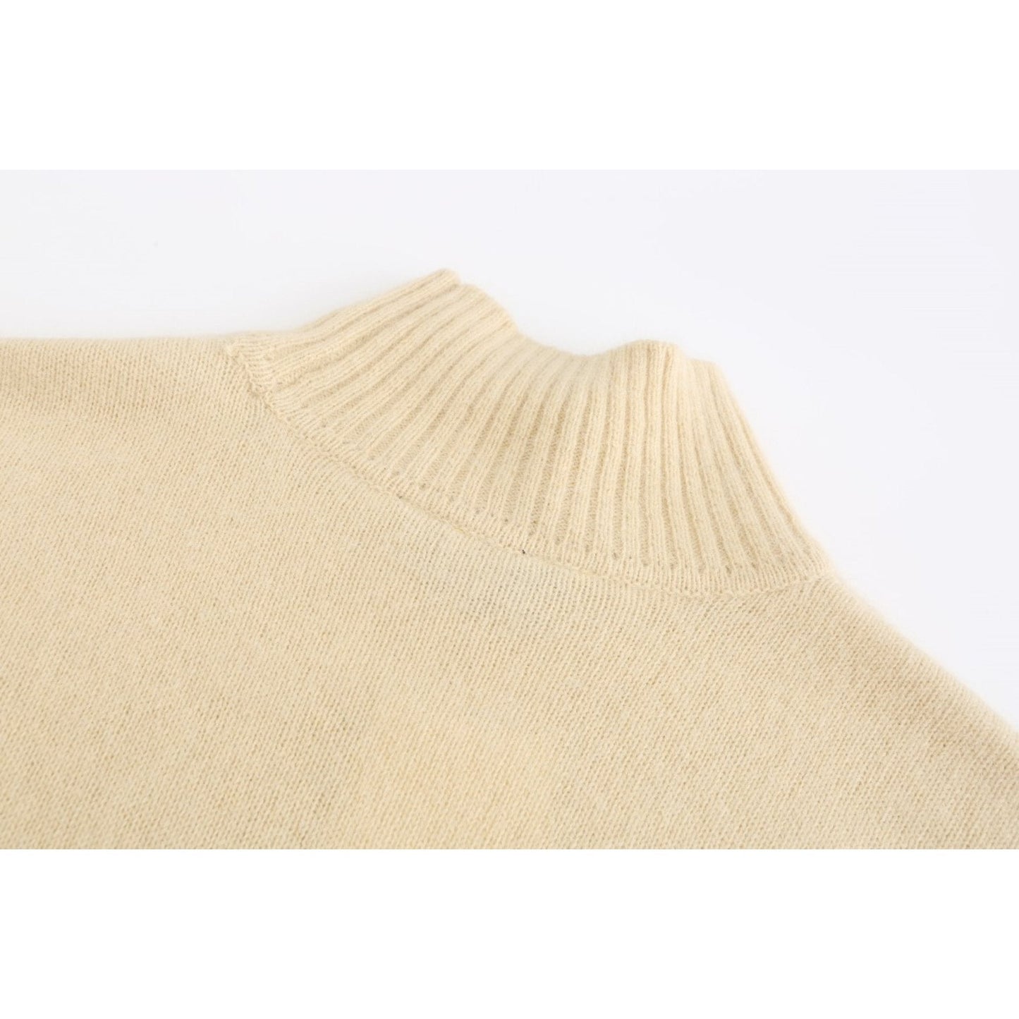 Women High Slit Knitted Tunic - Light Yellow