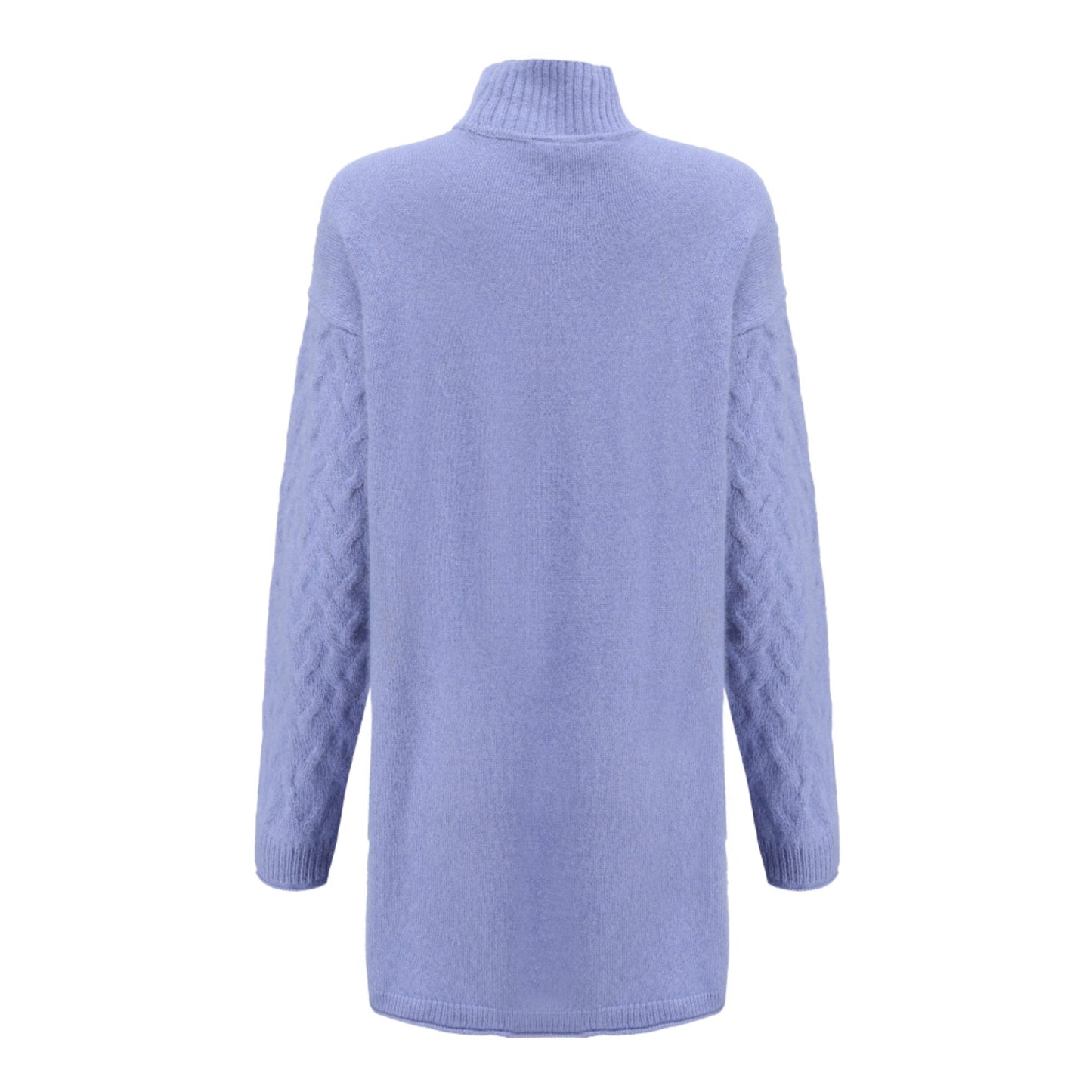 Women High Slit Knitted Tunic - Purple