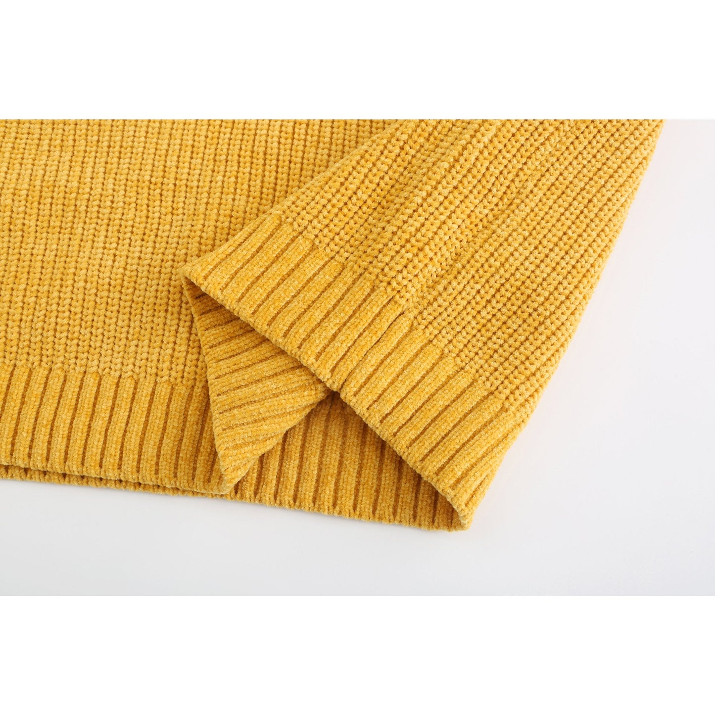 Men Velvet Pullover - Yellow