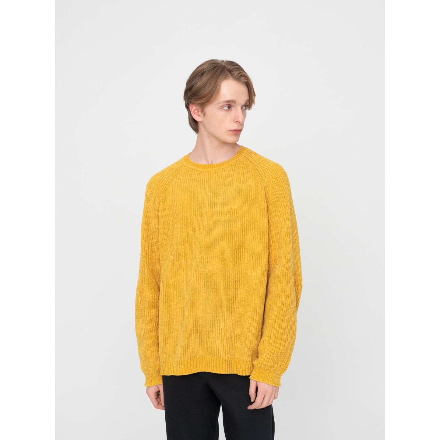 Men Velvet Pullover - Yellow