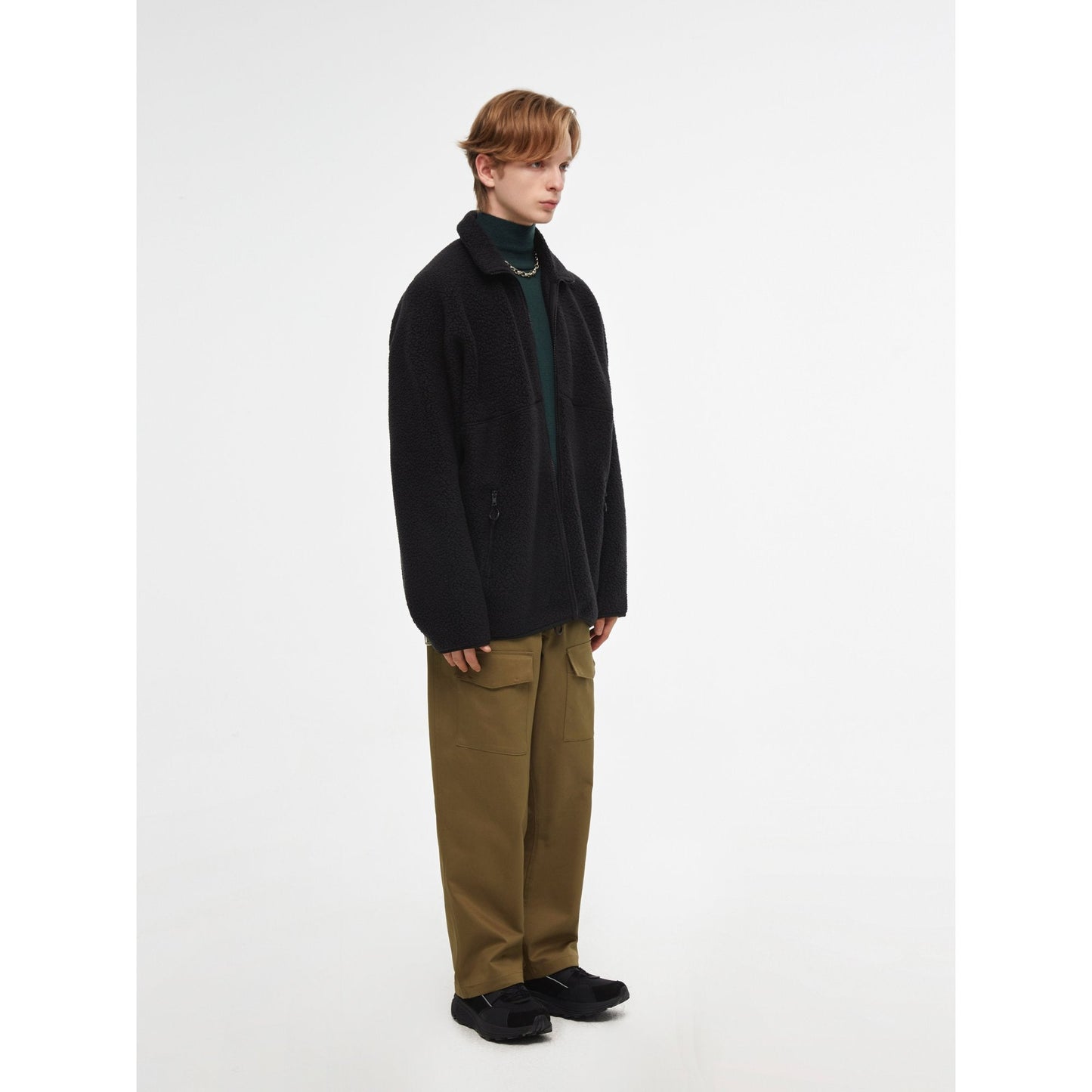 Men Elastic Drawstring Waist Wide Tapered Pants - Creameal