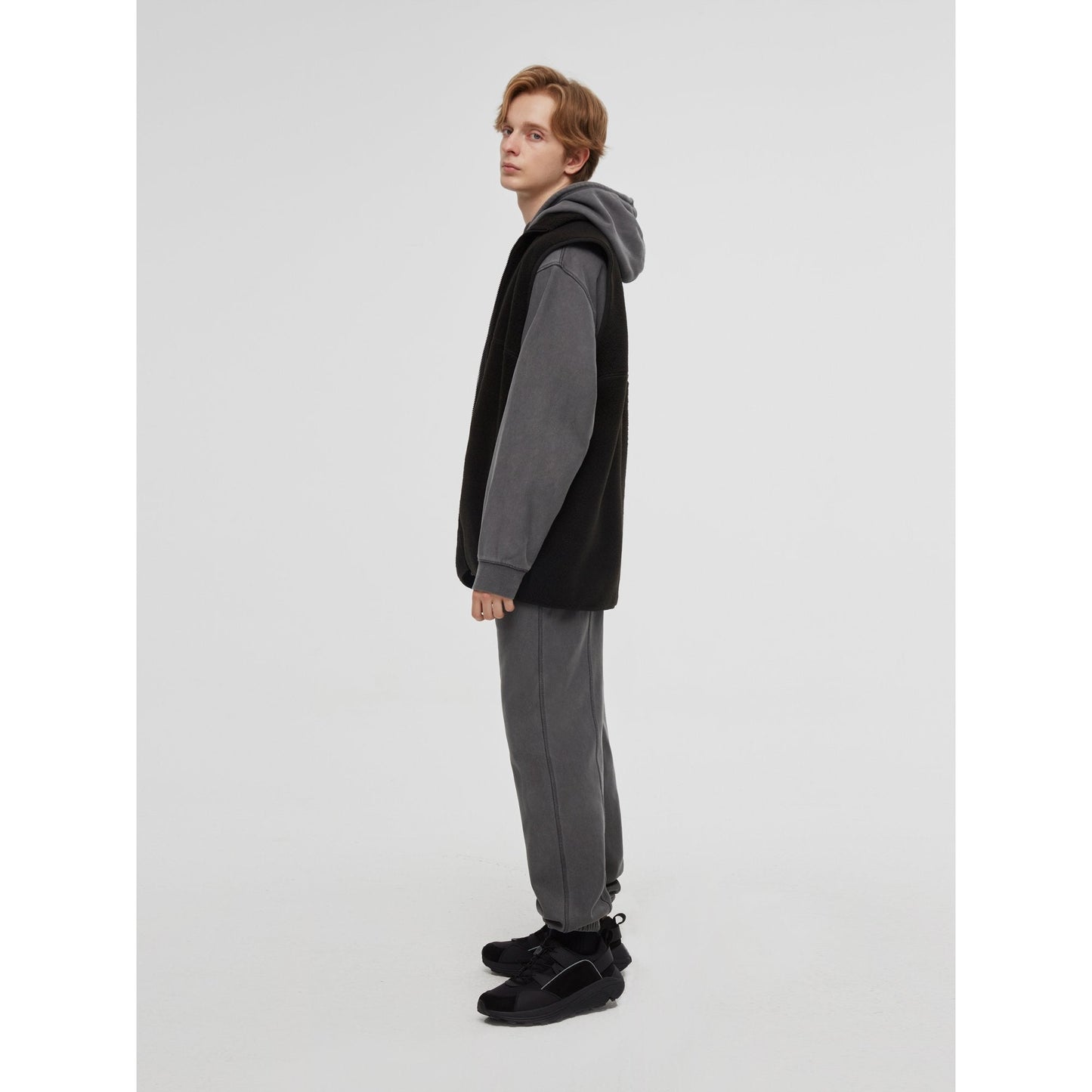 Men Washed Jogging Pants - Grey