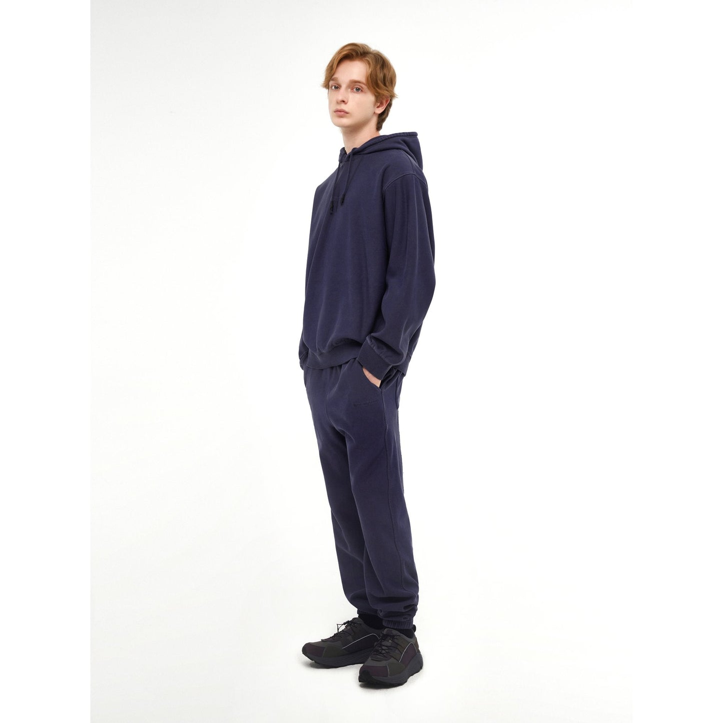 Men Washed Jogging Pants - Purple