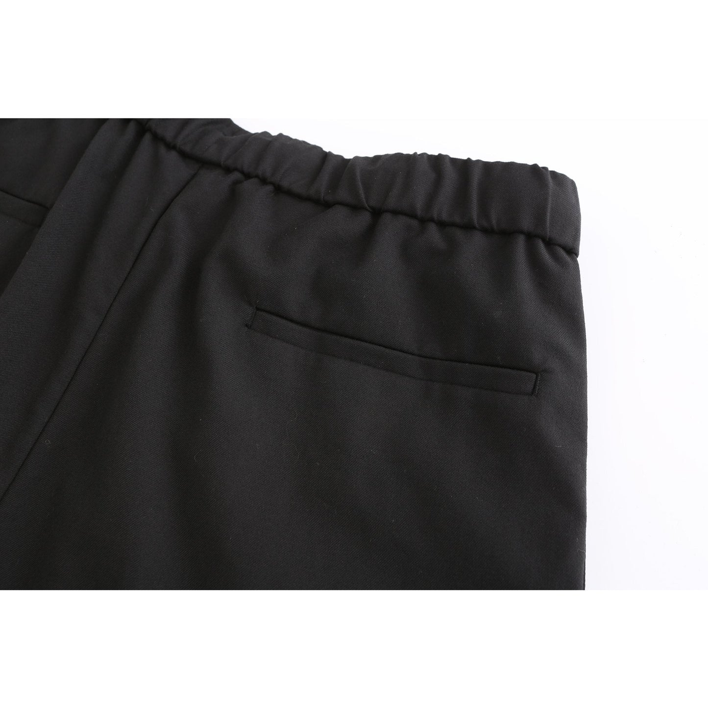 Men Pleated Pants - Black
