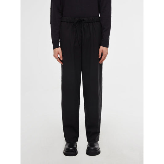 Men Pleated Pants - Black