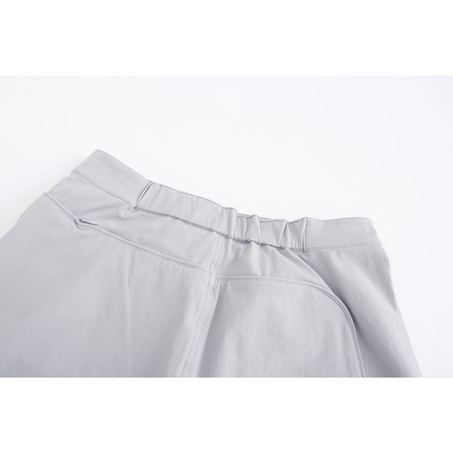 Women Shorts With Detachable Garter Belt - Light Grey