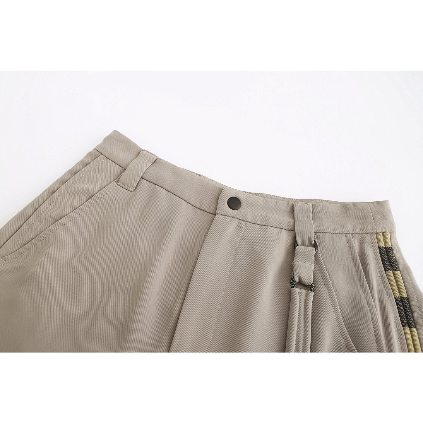 Women Tent-Inspired Shorts With 3M Reflective Rope Laces - Beige
