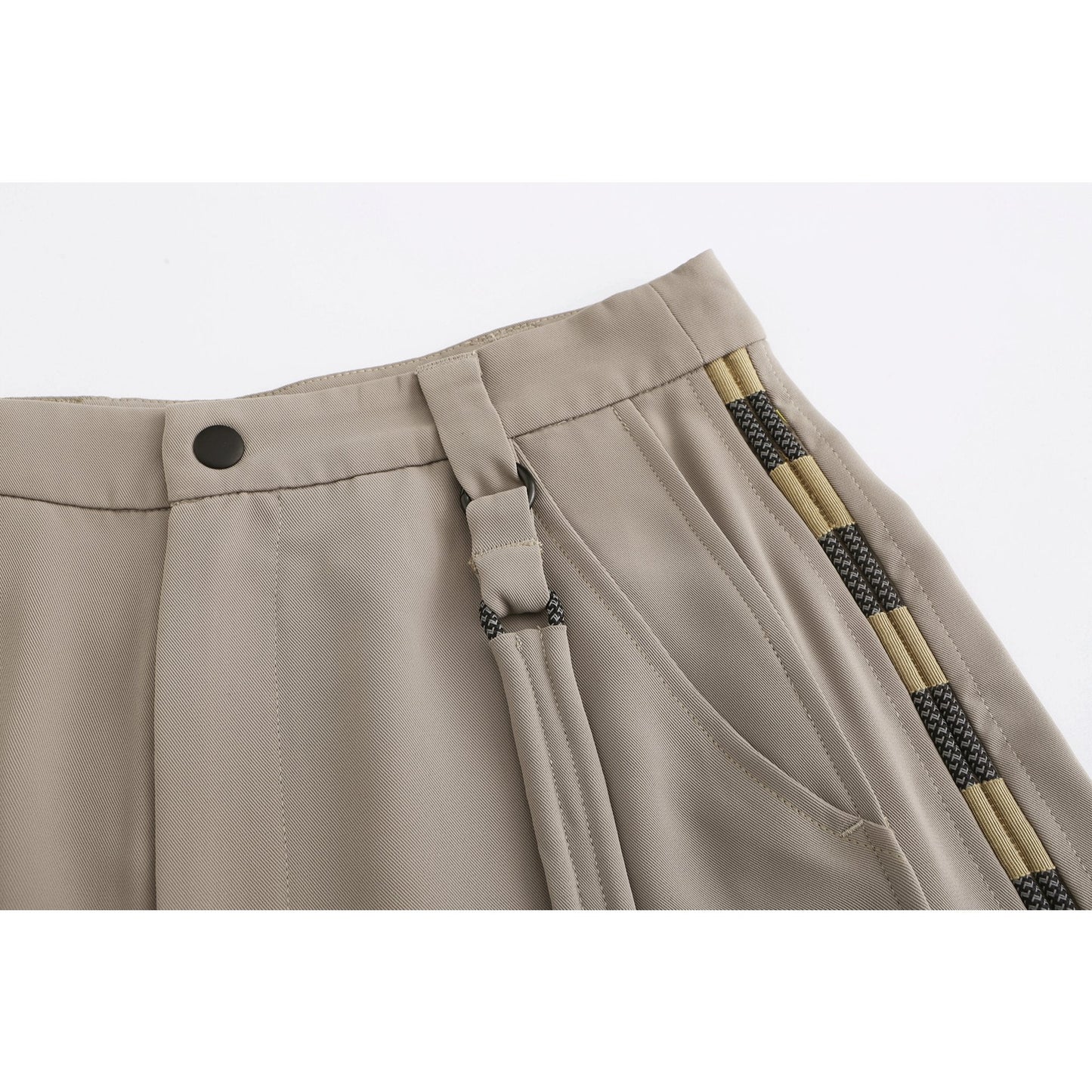 Women Tent-Inspired Shorts With 3M Reflective Rope Laces - Beige
