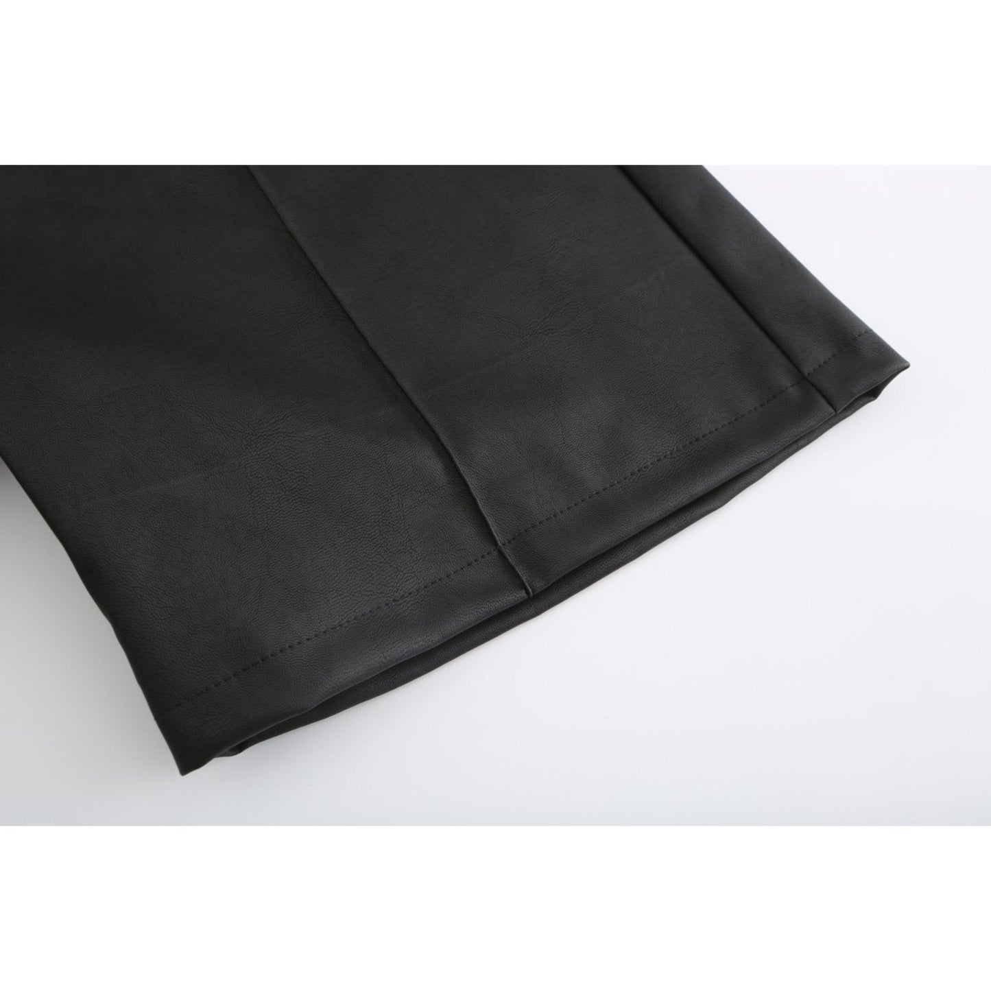 Women Faux Leather Shorts - Black