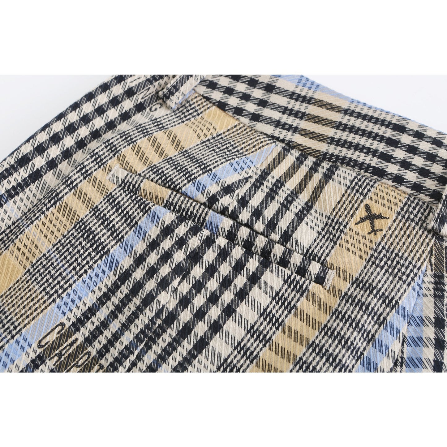 Women Wordings Jacquard Checkers Pants - Checkered