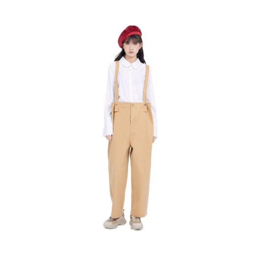 Women Full Length Pants with Slings - Khaki