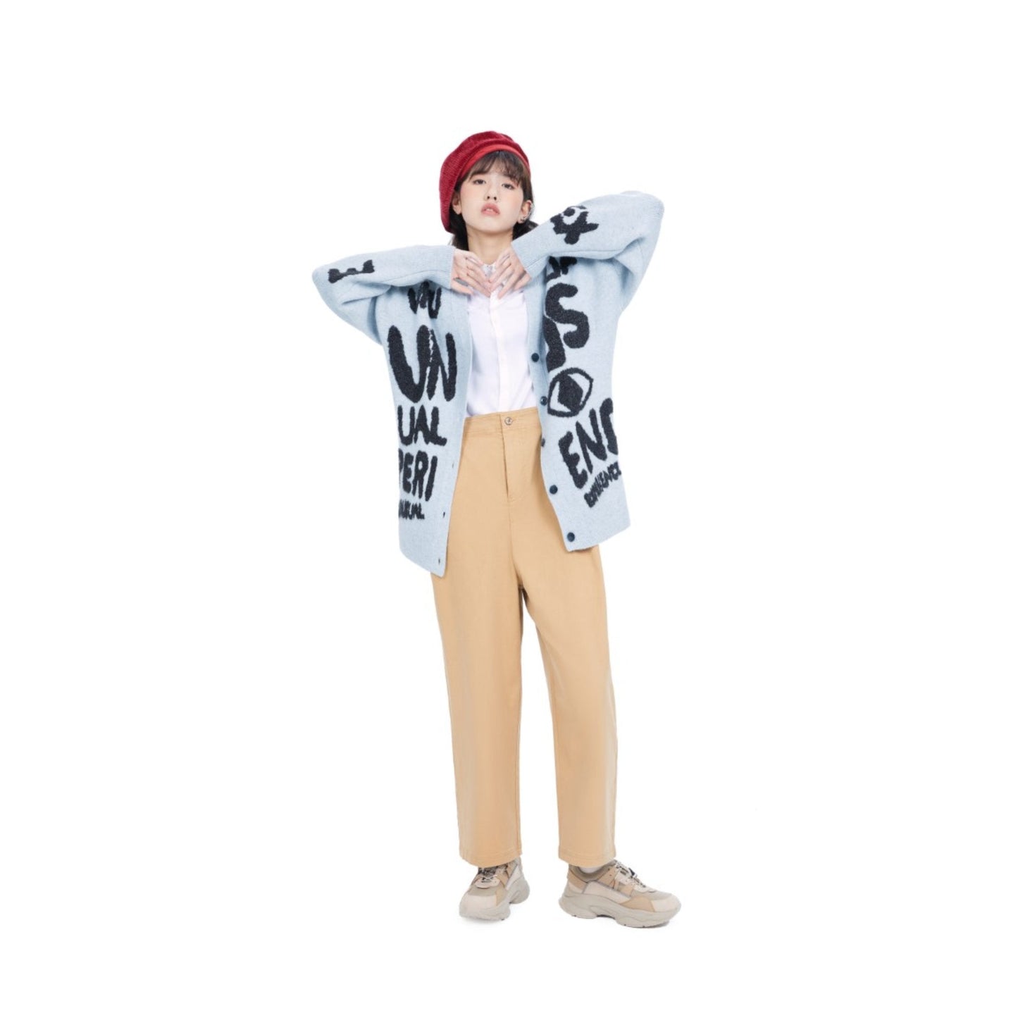 Women Full Length Pants with Slings - Khaki