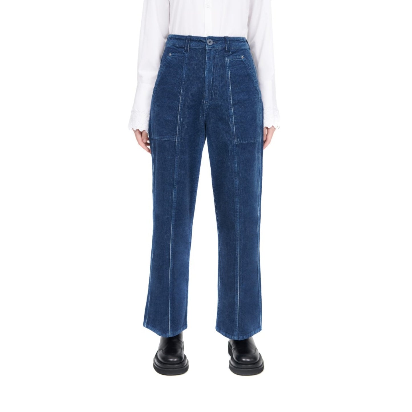 Women Corduroy Ball Pants - Navy