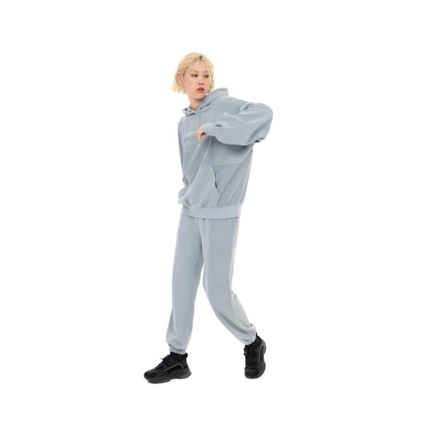 Women Knitted Sweatpants - Light Blue