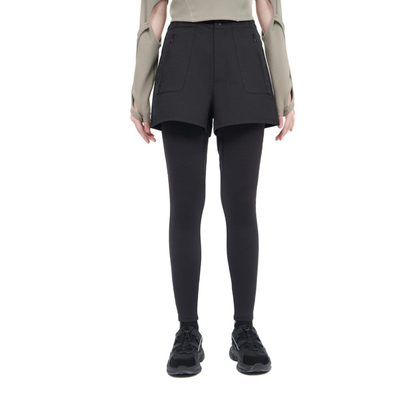 Women 2- in-1 Legging - Black