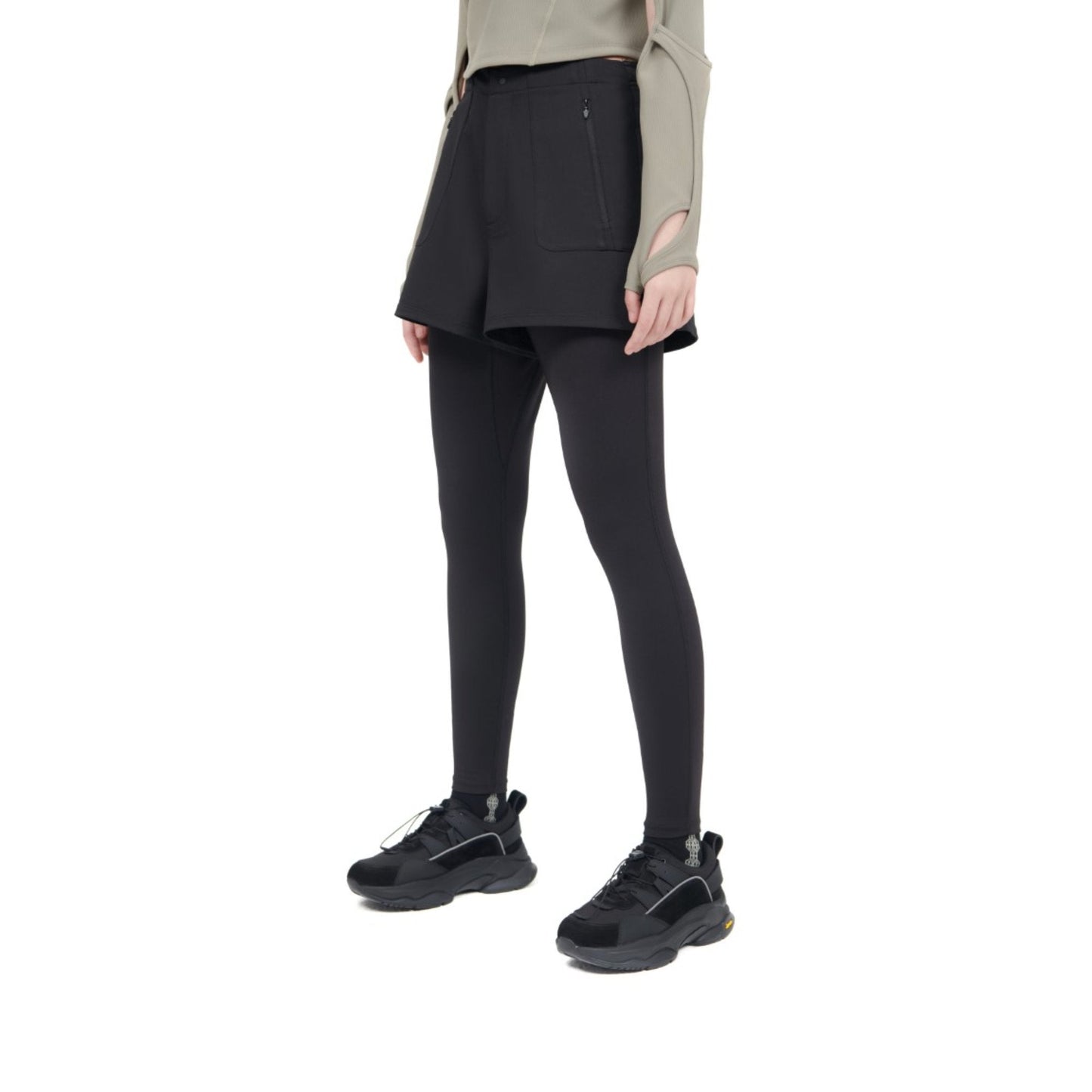 Women 2- in-1 Legging - Black