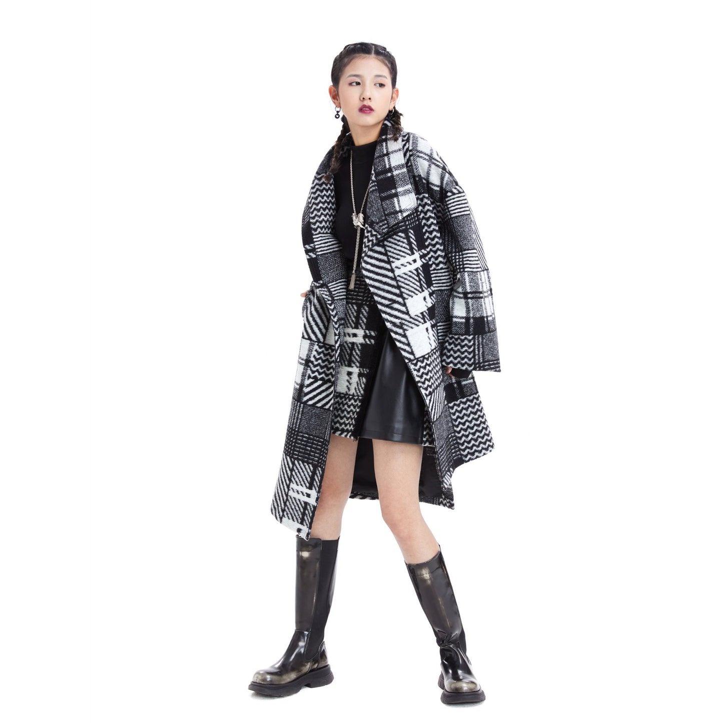 女士及膝切爾西靴 - 棕色