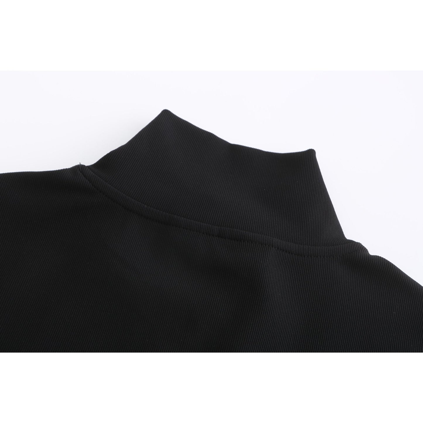 Women Top with Detachable Gloves - Black