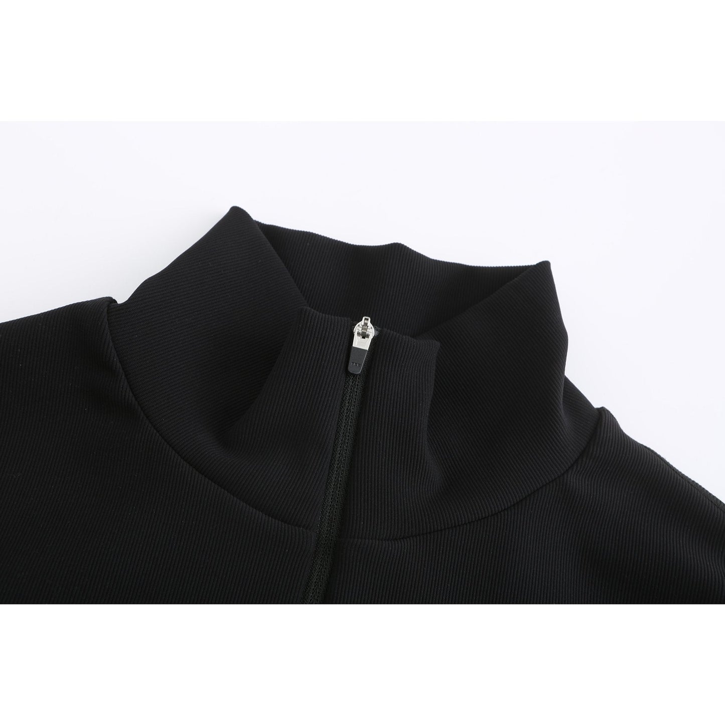 Women Top with Detachable Gloves - Black