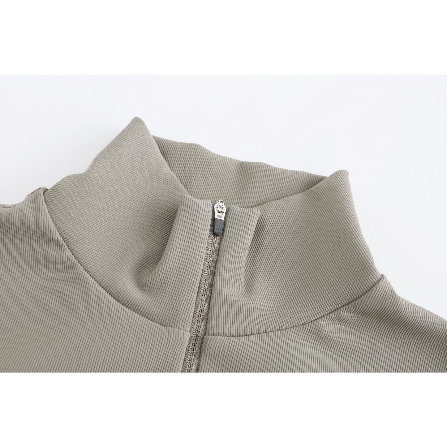 Women Top with Detachable Gloves - Grey