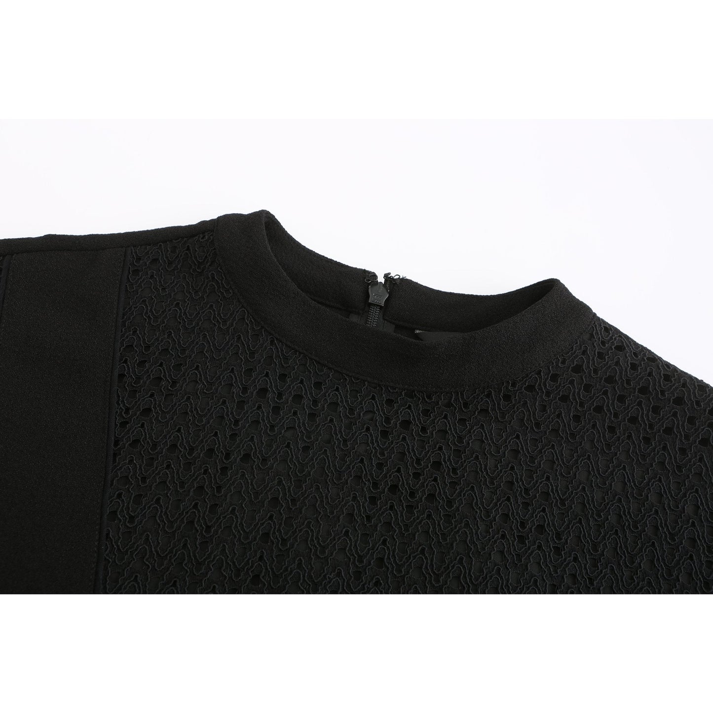 Women Lace patched Top - Black