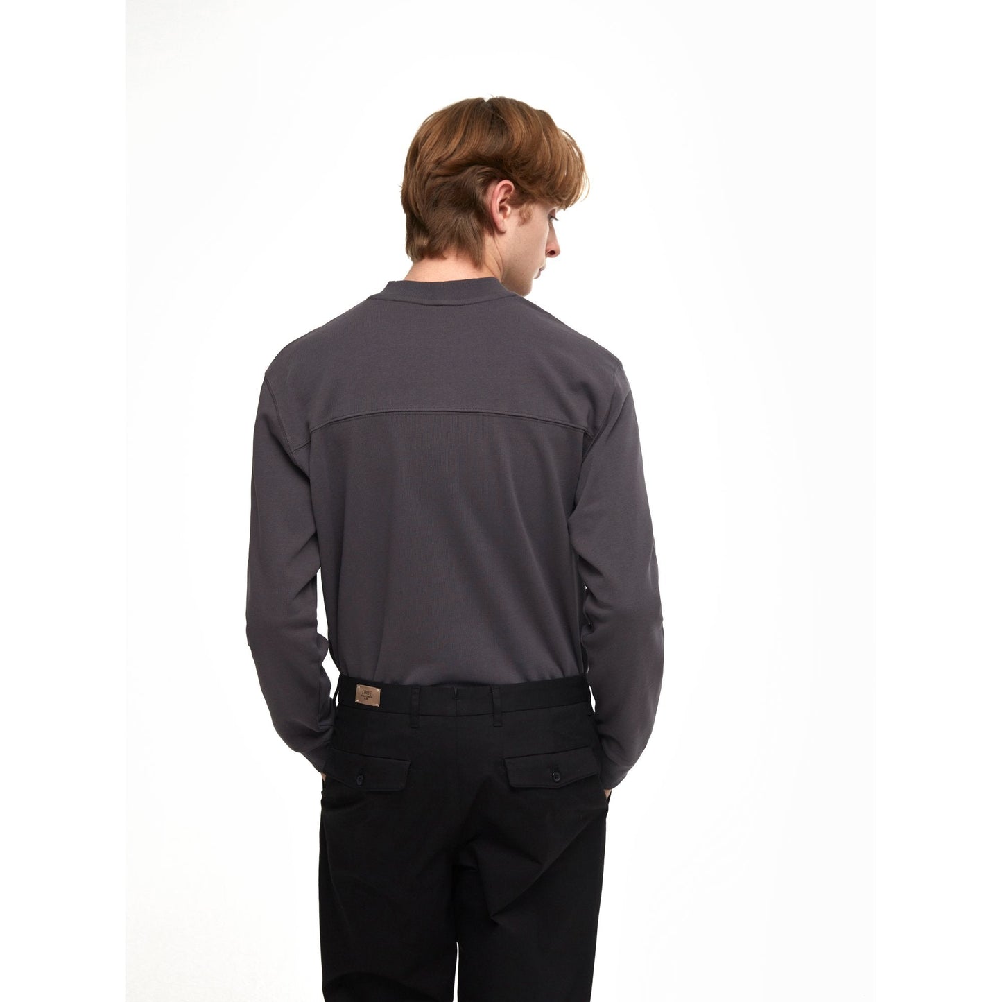 Men Crew Neck Top - Dark Grey