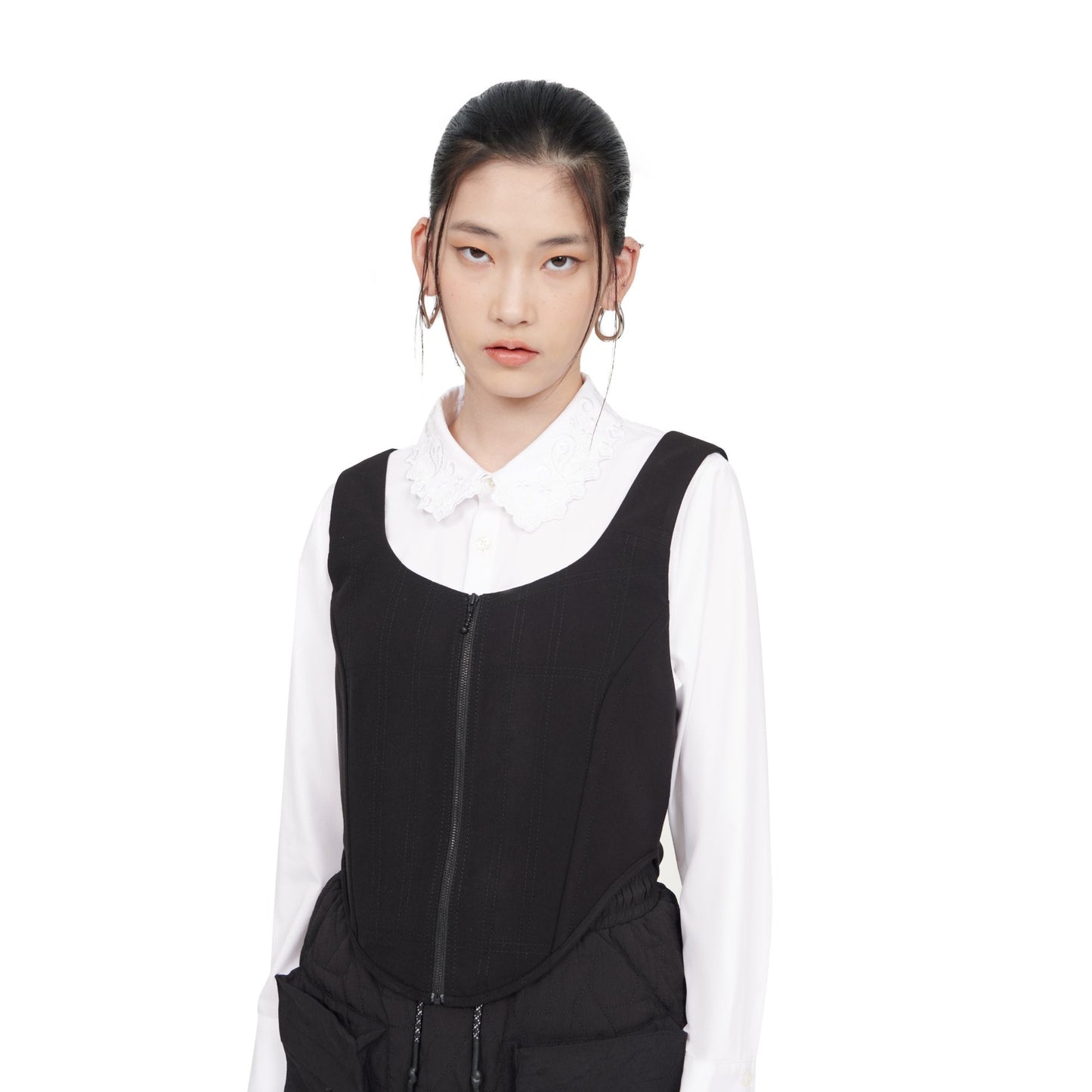 Women Bone Corset - Black