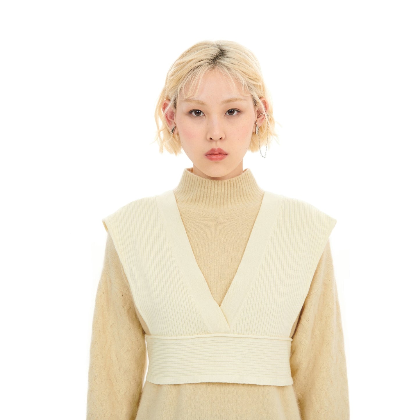 Women Essential Knit Vest - Light Yellow