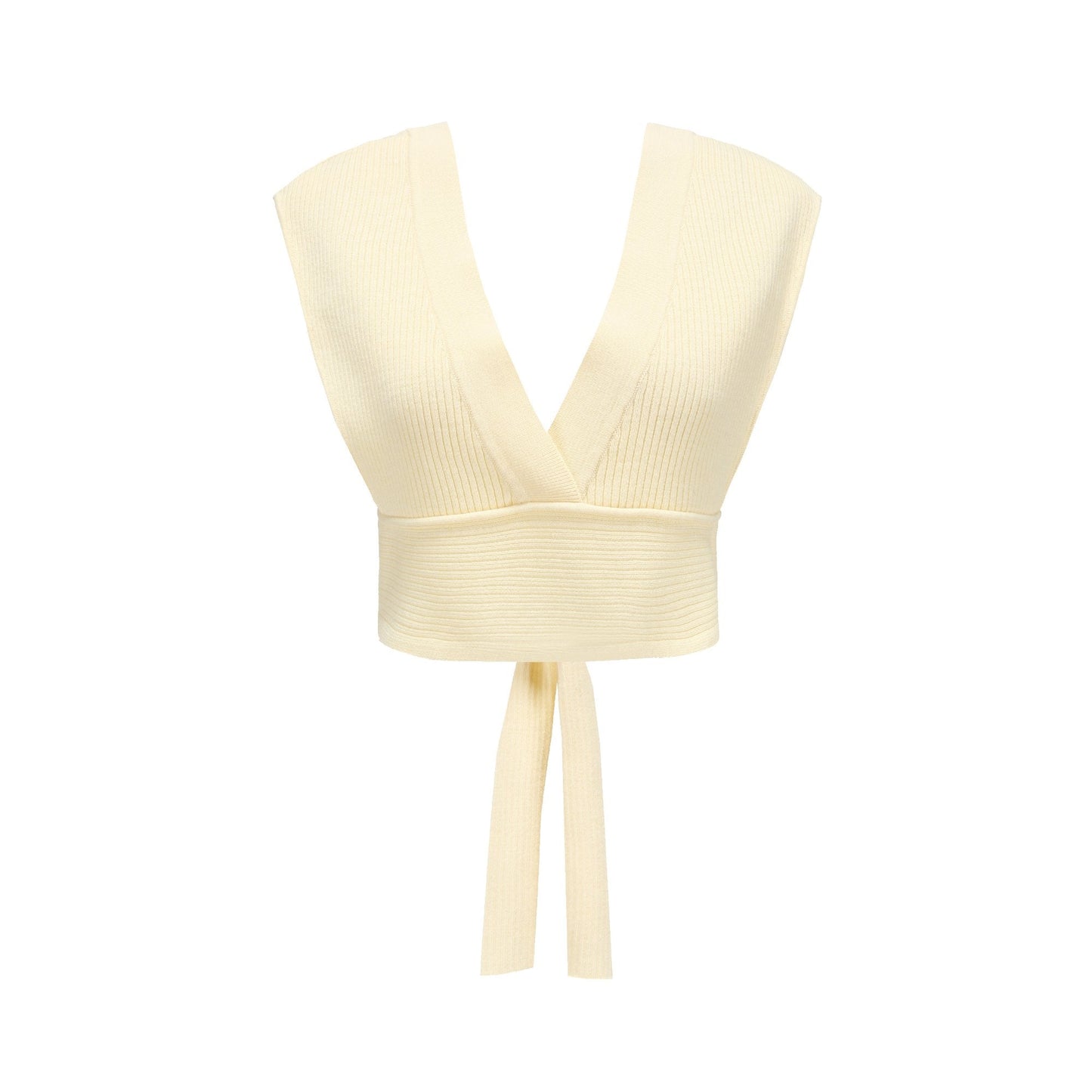 Women Essential Knit Vest - Light Yellow