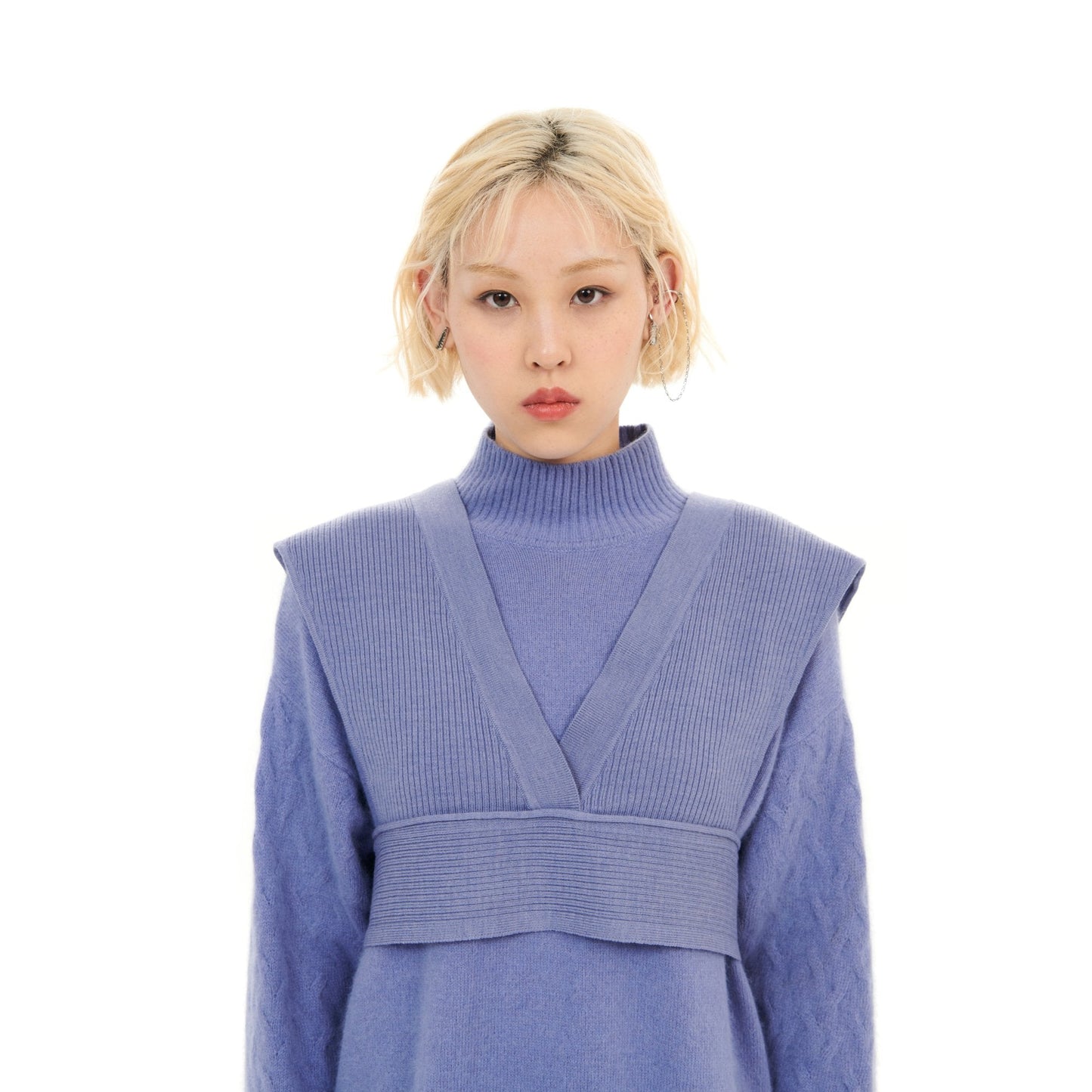 Women Essential Knit Vest - Purple
