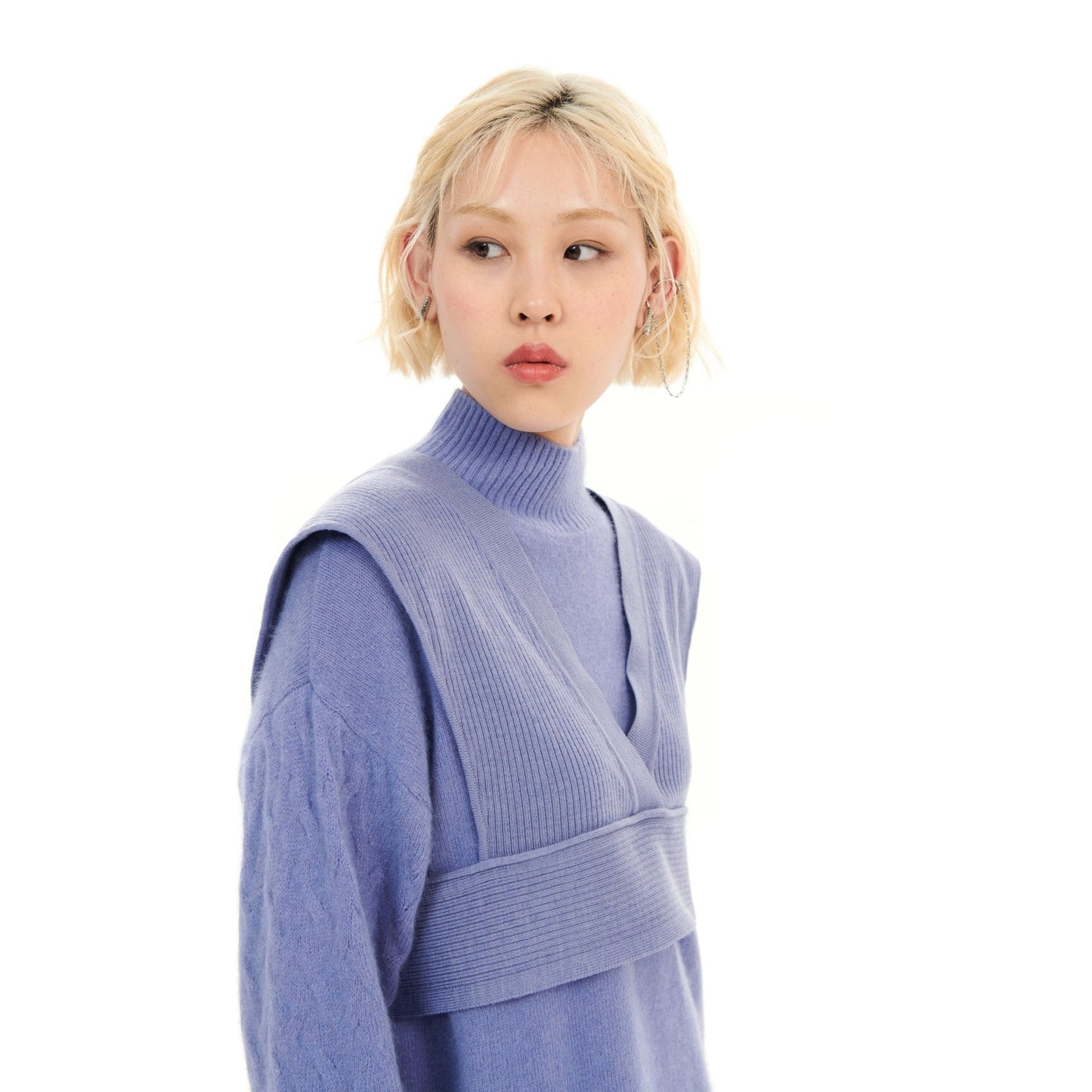 Women Essential Knit Vest - Purple