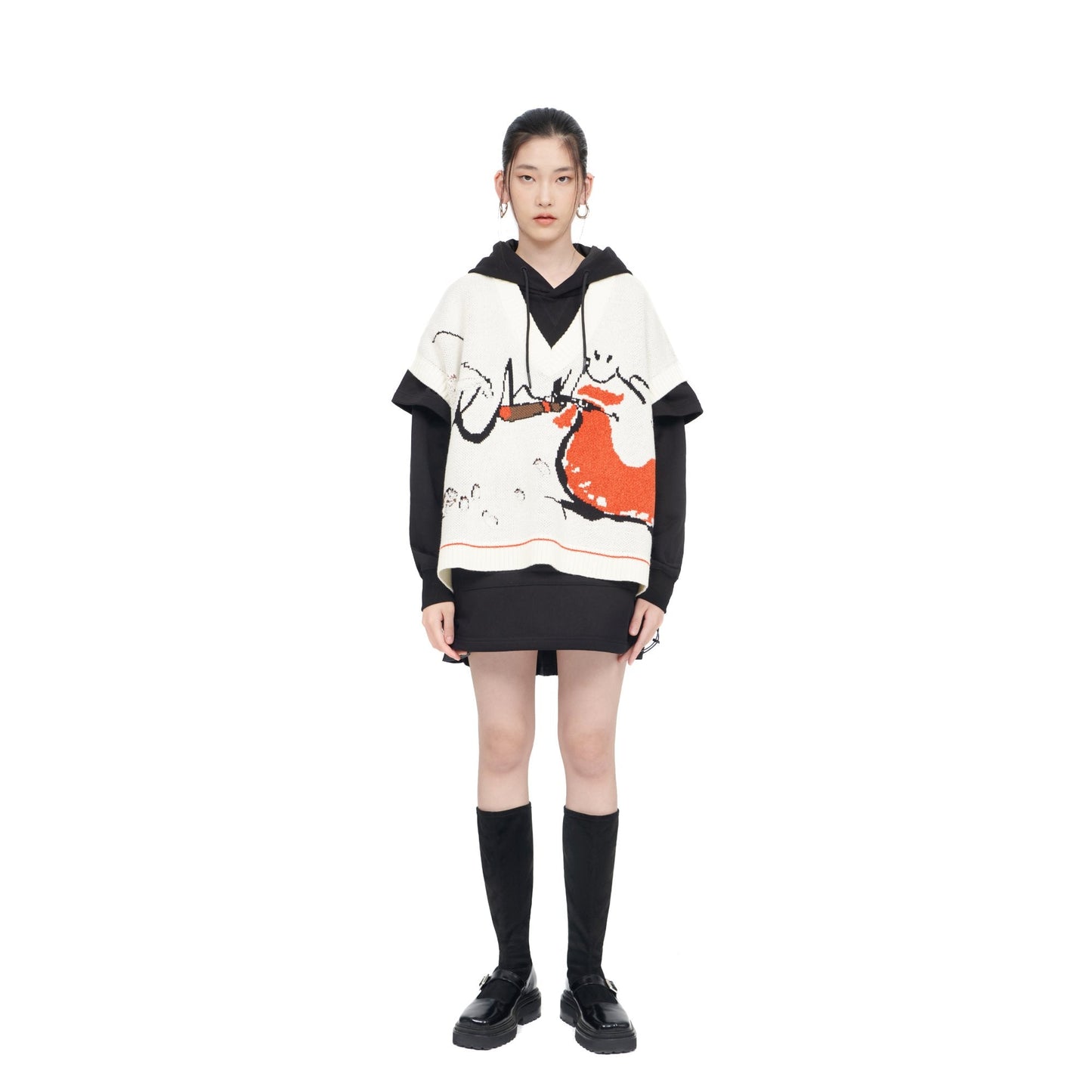 Women Cheers Sweater Vest - Ivory