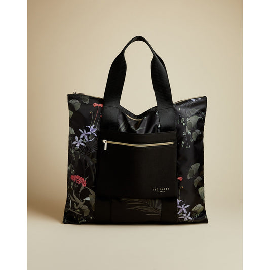Women Ajah-Highland Nylon Foldaway Shopper - Black