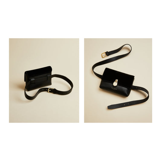 Women Marleea-Padlock Belt Bag - Black
