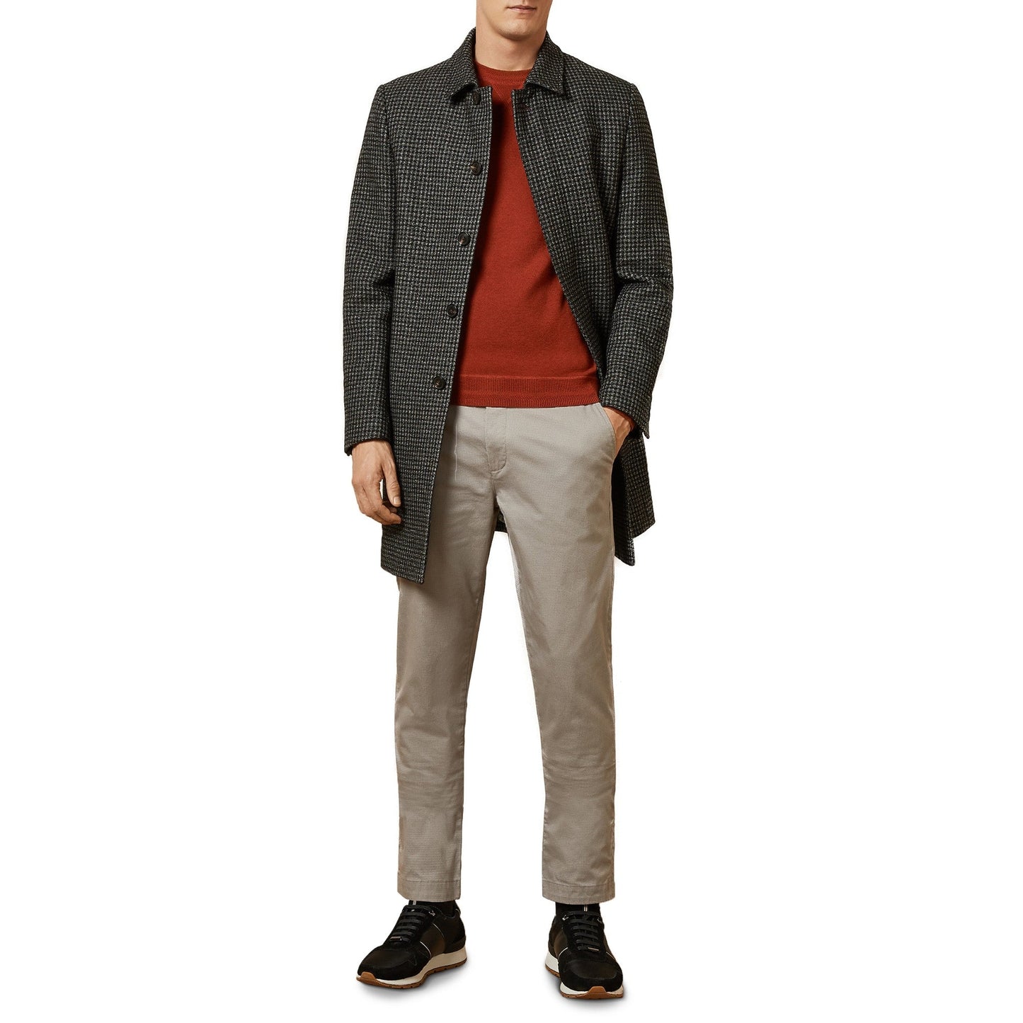 男士 Sleepe 印花斜紋棉布褲 - 海軍藍