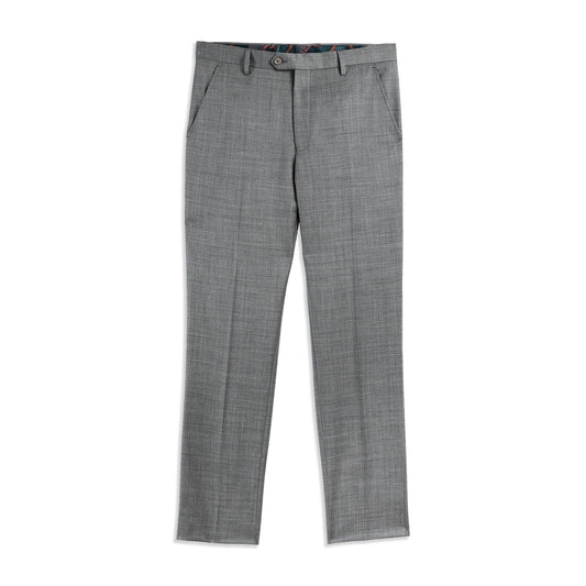 男士 Hectort-現代版型溫文爾雅鯊魚皮西裝長褲 - 灰色