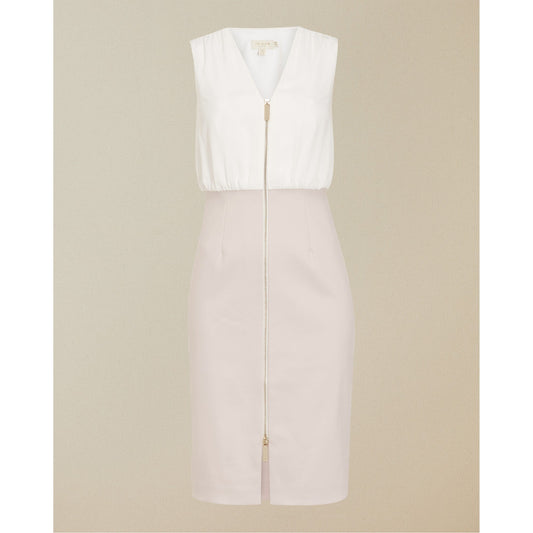 Women Annise-Bodycon Pencil Dress With Exposed Zip - Light-Pink