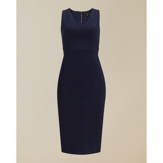 Women Astriid-Seam Detail Pencil Dress - Navy