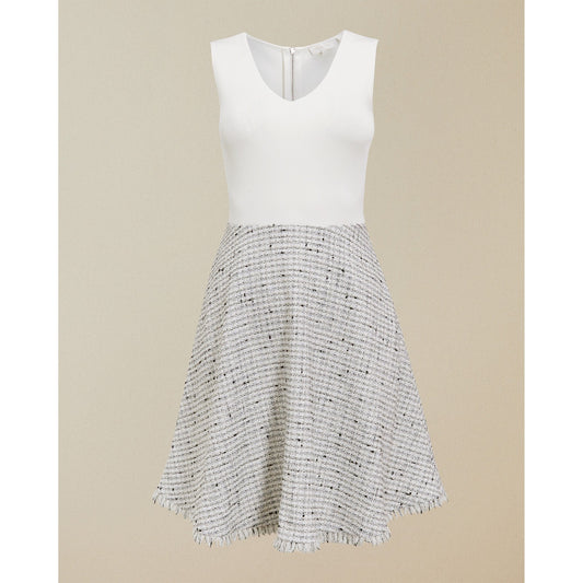 Women Adalad-Sleeveless V-Neck Dress - Ivory