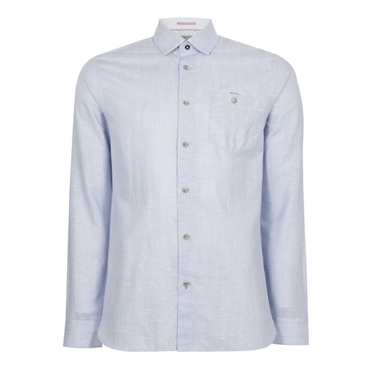 Men Tiptoe-Ls Linen Shirt - Light-Blue