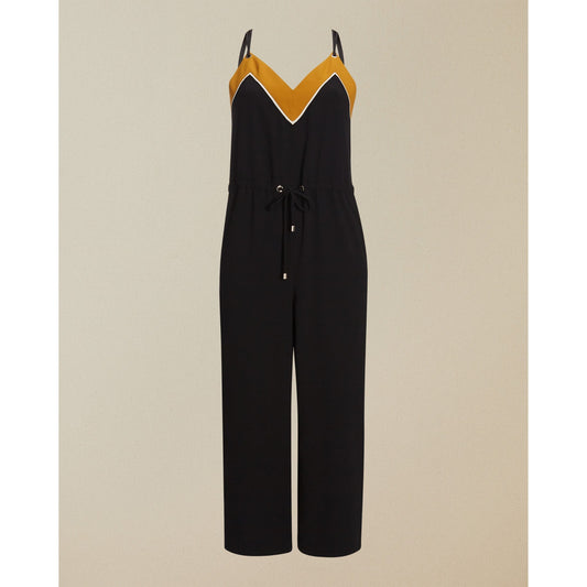 Women Darvva-Slip Style Contrast Side Jumpsuit - Black
