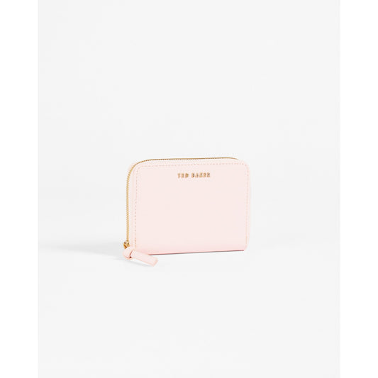 Women Katrien-Crosshatch Zip Around Mini Purse - Baby-Pink